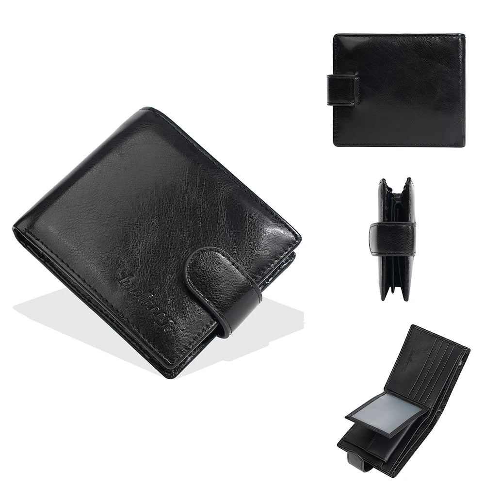 Baellerry New Short Men Wallets Zipper Coin Pocket Business Male Purses High Quality PU Card Holder Small Wallet For Men