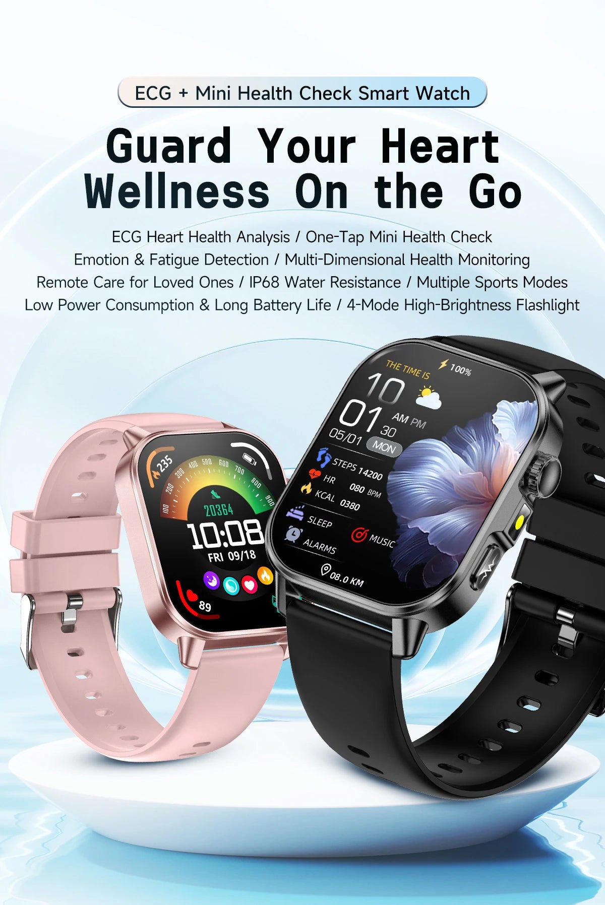 2026 Top Nursing Grade ECG+PPG Smart Watch Men Accurate Blood Pressure Lipids Uric Acid 2.0-inch AMOLED Screen HD Call Watch Men