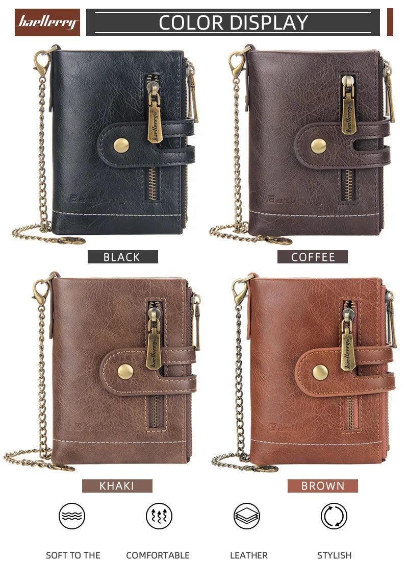 New Men Wallets Name Engraving 11 Card Holders Men Short Purse Double Zipper Coin Pocket High Quality Male Purse Cartera