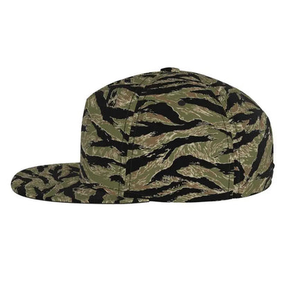 Tiger Stripe Camouflage Military Camo Print Baseball Cap Daily Casual Adjustable Snapback Hat Hip Hop Caps Flat Bill Brim Hats