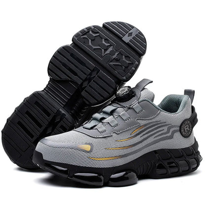 Men's Safety Shoes Protection And Elastic Safety Boots Fashionable Casual Shoes Breathable Odor Protection Men's Work Shoes