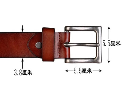 Studded Heavy Metal Style Belt Handmade Genuine Leather Punk Rock Style Men's Belt Cowhide Retro Tactical belt Jeans Belt