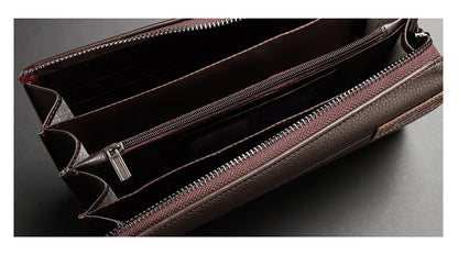Baellerry Large Capacity Phone Pocket New Men Wallets Handbag Brand Card Holder Zipper Male Wallets Passport Case Men's Purses