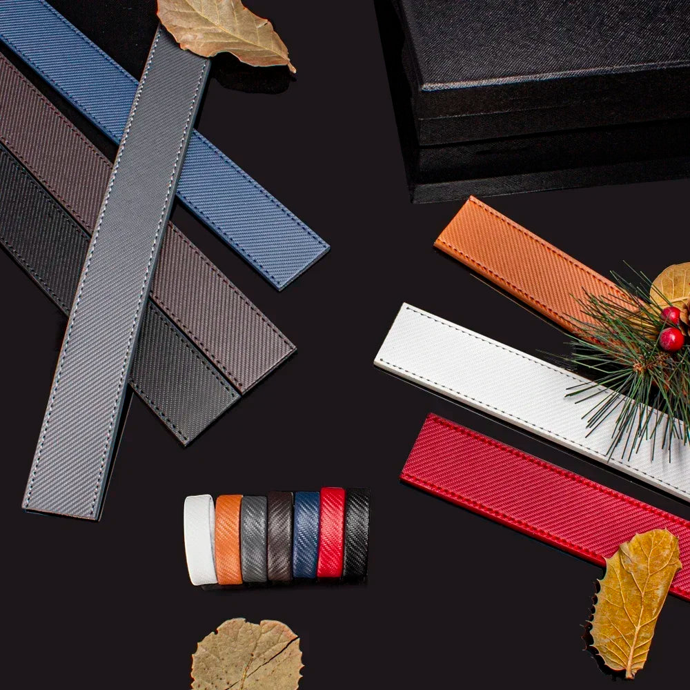 Genuine Leather Belts Without Buckle for Men Women High Quality Male Jeans Belt Large Size Belt No Buckle for Automatic Buckle