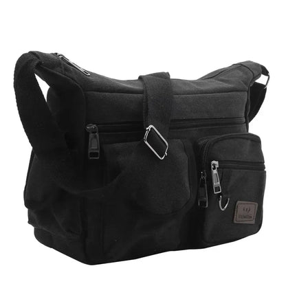 Men's Canvas Shoulder Bag Casual Tote Travel Crossbody Bag Luxury Messenger Bag High Quality Fashion Handbag Chest Bag