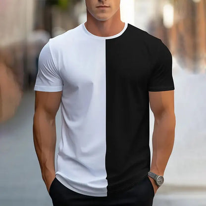 2024 New Fashion Innovative Math Formula Printed Men's Short Sleeve Summer Fresh Men Sports Fitness T Shirt Loose Round Neck Top