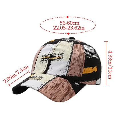 Fashion Graffiti Baseball Cap UV Protection Versatile Sunscreen Hats Breathable Sun Hat for Leisure Outdoor