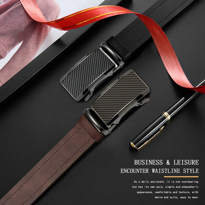 New Business Leisure Men's Alloy Square Buckle Belt Men's Luxury Designer High Quality Leather Cowboy Belt Multi Color