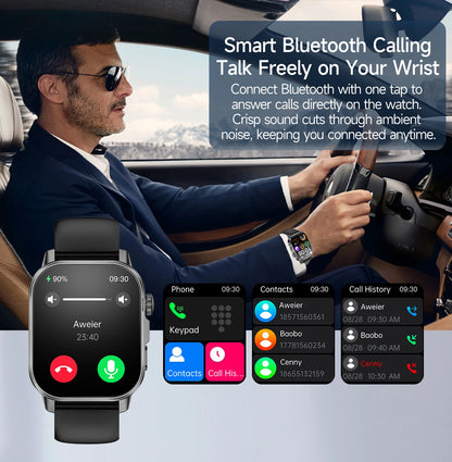 2026 Top Nursing Grade ECG+PPG Smart Watch Men Accurate Blood Pressure Lipids Uric Acid 2.0-inch AMOLED Screen HD Call Watch Men