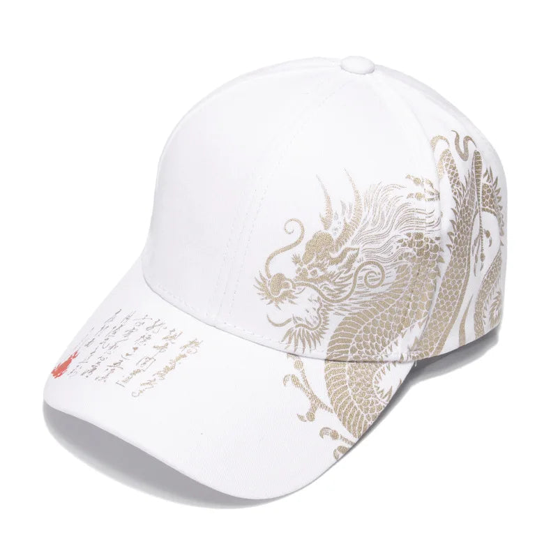 Printing Chinese Dragon Men's Baseball Caps Totem Belief Women's Cotton Snapback Hat Outdoor Sun Protection Gorras Trucker Cap