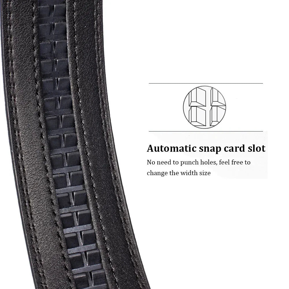 Genuine Leather Belts Without Buckle for Men Women High Quality Male Jeans Belt Large Size Belt No Buckle for Automatic Buckle