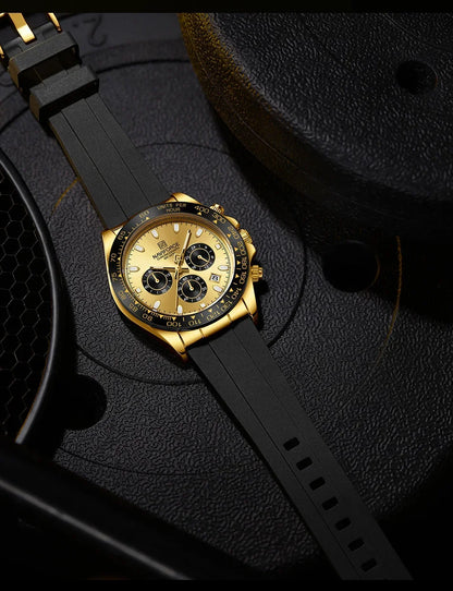 NAVIFORCE 2026 New Luxury Fashion Men‘s Business Casual Wrist Watch Waterproof Chronograph Silicone Strap Wristwatch Gifts Clock