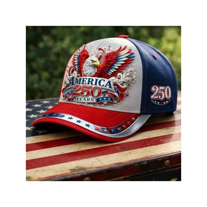 250th Anniversary Patriotic Baseball Caps, Retro Embroidered Adjustable Hats, Independence Day Gifts for History Enthusiasts