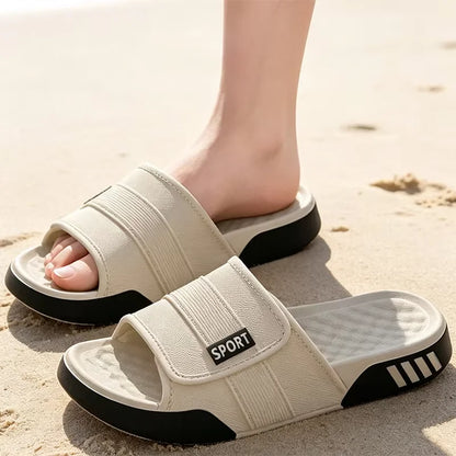 Fashion Big Size 40-47 Soft Bottom Chinelo Slide Men's Summer New Indoor Outdoor Comfortable Slippers for Man Streetwear Sandals