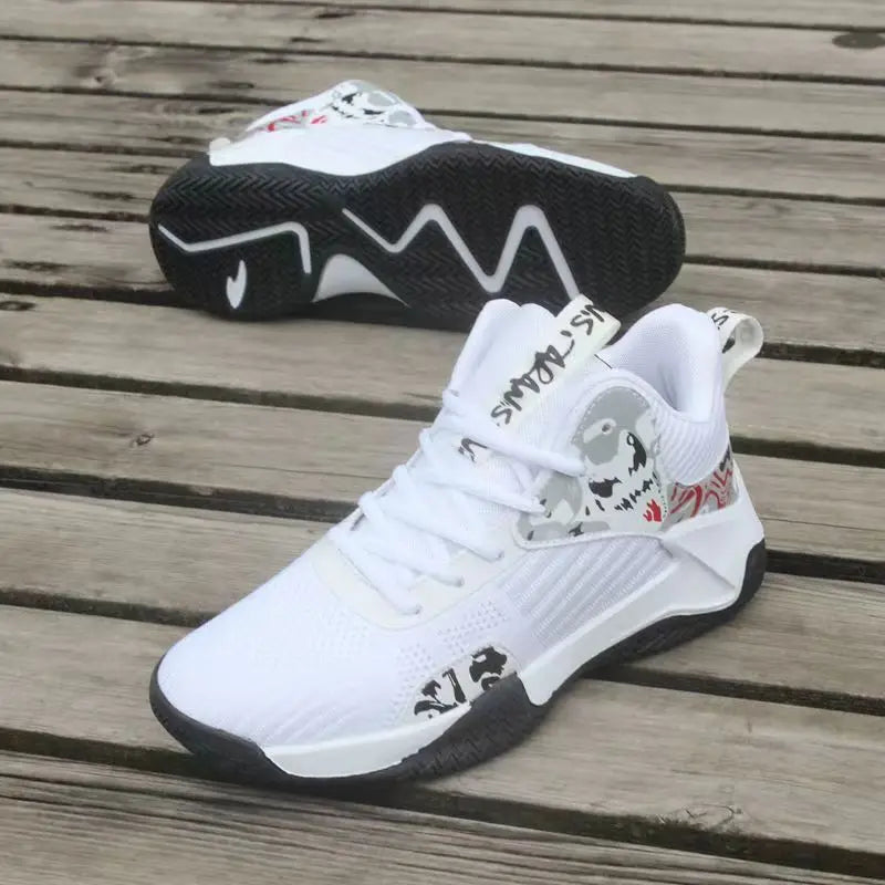 New Anti-Slip Men's Sneaker High Top Men's Basketball Shoes Luxury Comfortable Running Shoes Fashionable Versatile Casual Shoes