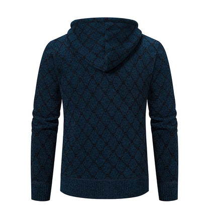 Winter plus velvet padded cardigan sweater men's sweater warm coat