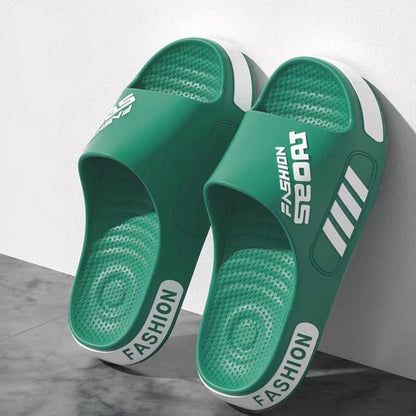 Big Size 36-45 Men Slippers Summer Flat Sole Home Slippers For Women Man Open Toe Trend Slides Couple Light Beach Shoes Sandals