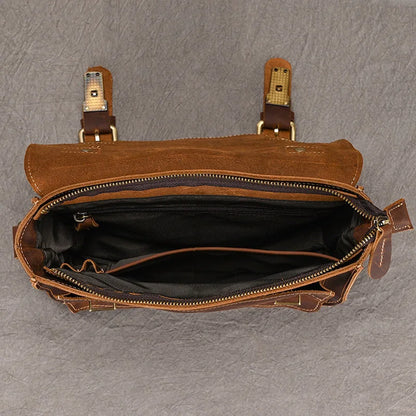 Luufan Crazy Horse Leather Men's Shoulder Bag Vintage Messenger Bags Men Male Small Travel Crossbody Bags Man Handbag Sling Bag