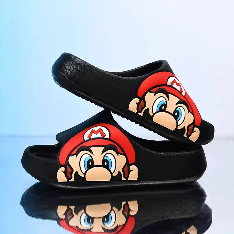 High Quality Unisex Anime Super Bros Slippers EVA Summer Non-Slip Home Bathroom Beach Soft Slippers Cartoon Breathable Sandals