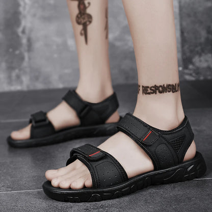 Brand Classic Mens Sandals Summer Genuine Leather Sandals Men Outdoor Casual Lightweight Sandal Fashion Men Sneakers Size 39-47