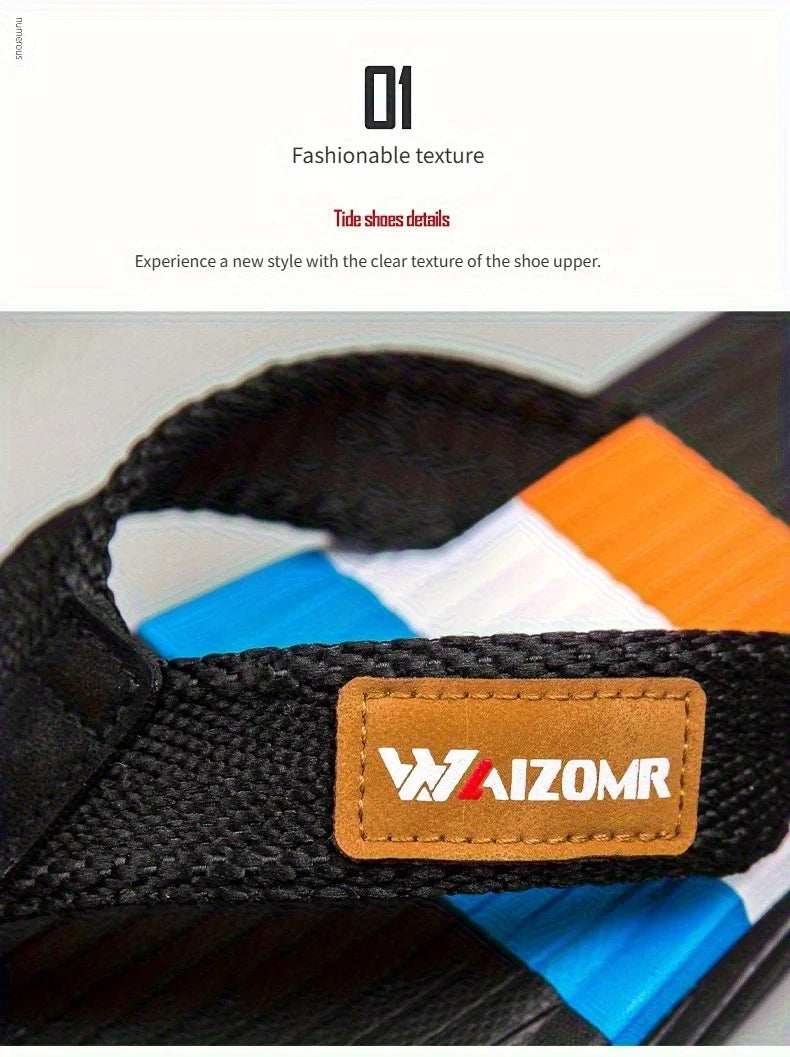 Summer new thick-soled casual flip-flops for men, anti-slip, anti-odor and wear-resistant, beach flip-flops for outdoor wear