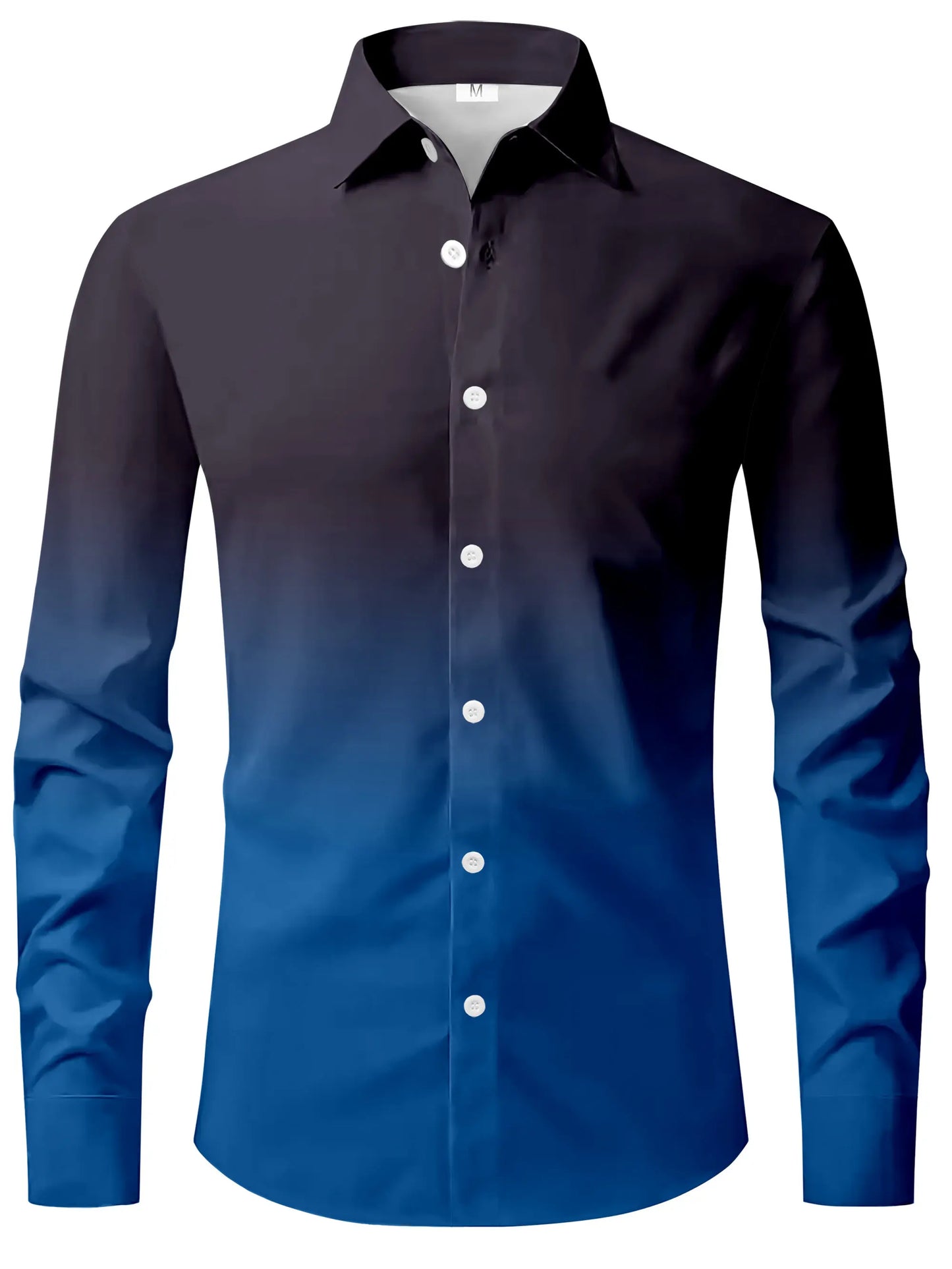 Casual men's long sleeved shirt, fashionable digital printed top, outdoor hiking top, machine washable