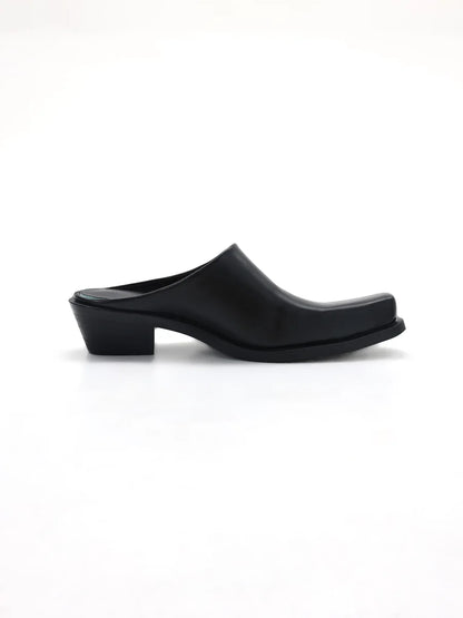 Casual business formal leather slippers for men and women summer new mules fashionable simple breathable and comfortable sandals