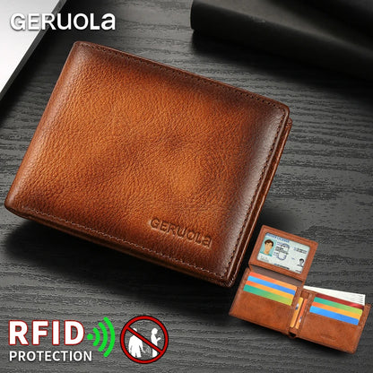 2526 Bestseller Short-style Wallet Crafted from Genuine Top-grain Cowhide Leather Features RFID Blocking Technology Card Slot De
