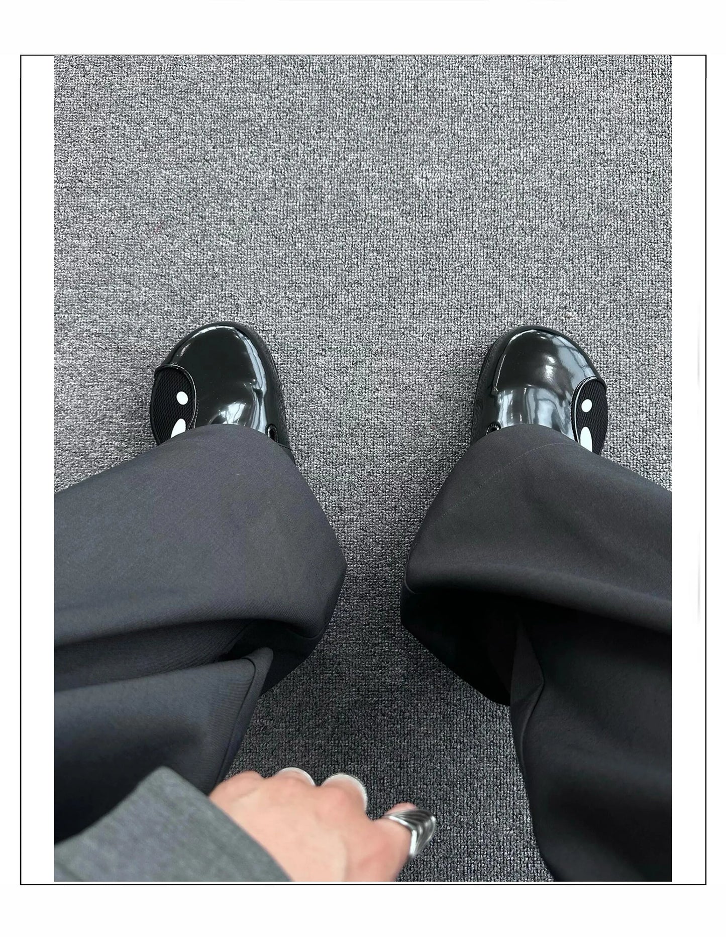 Genuine leather killer whale Boken slippers for men flat bottomed slip in outerwear Muller shoes for summer ventilationo