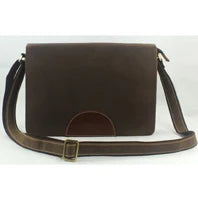 Vintage Military Canvas + Genuine Leather Men Shoulder Bag Sling Crossbody Bag Tote Handbag Men Canvas Messenger Bag  Leisure
