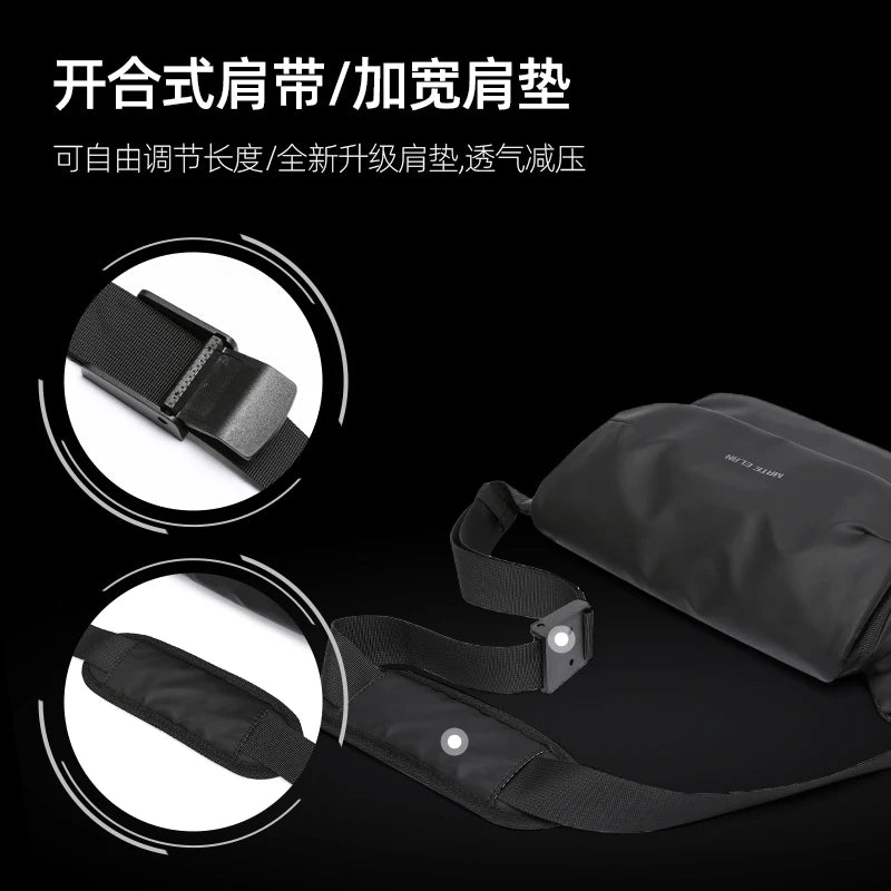 MATE ELAN Minimalism Waterproof Men Crossbody laptop Messenger Bags Simple Casual Male Nylon Travel Shoulder Bag School Bookbag