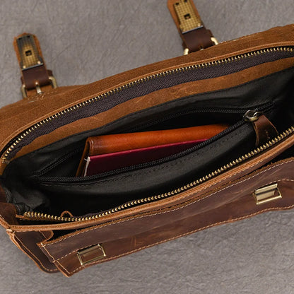 Luufan Crazy Horse Leather Men's Shoulder Bag Vintage Messenger Bags Men Male Small Travel Crossbody Bags Man Handbag Sling Bag