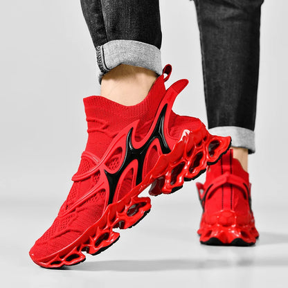 Men's Blade Type Shoes Breathable Shock Absorption Running Shoes Non-Slip Shoes For Jogging Tennis Gym Casual Walking Sneakers