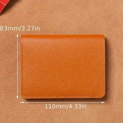 Men's small artificial leather wallet, simple women's wallet, stylish ultra-thin credit card wallet, coin wallet