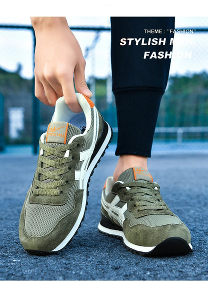 Double Star Training Walking Shoes, Breathable Mesh Sports Shoes, Versatile Fashion Trendy Men's Shoes