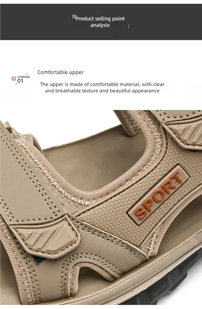Sandals men summer fashion new style outdoor wear soft sole wear-resistant anti slip anti odor breathable dual-use beach sandals