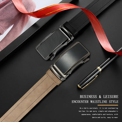 New Business Leisure Men's Alloy Square Buckle Belt Men's Luxury Designer High Quality Leather Cowboy Belt Multi Color
