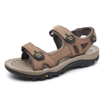 Genuine Leather Men Sandals Summer New Large Size Men Sandals Outdoor Men's Casual Shoes Fashion Sandals Slippers Big Size 38-48