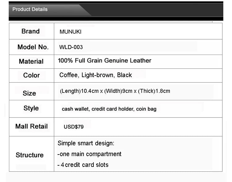 Fashion PUNK Handmade Crazy Horse Genuine Leather Wallet Men Money clip Short Wallet Bag Stud male Purse Card Holder Wallet