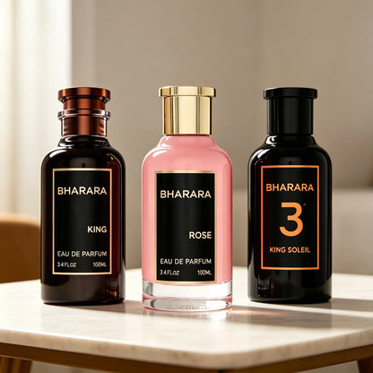 Bharara Unisex Eau De Parfum 3.4 Fl Oz 100ml - 5 Scents  Long Lasting Fragrance Suitable for Various Occasions