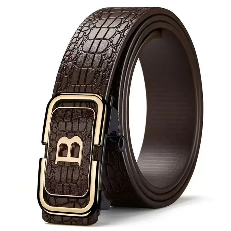 2026 New High quality men's leather belt, fashionable business belt, men's suit belt