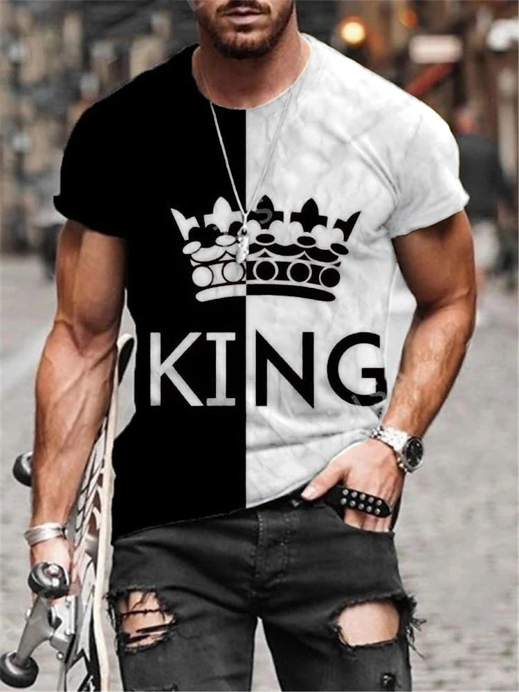 Hip-hop Style Cartoon Bear Print Men's T-shirt Summer Casual Everyday Top Urban Street Fashion Men's Oversized Short Sleeve Tees