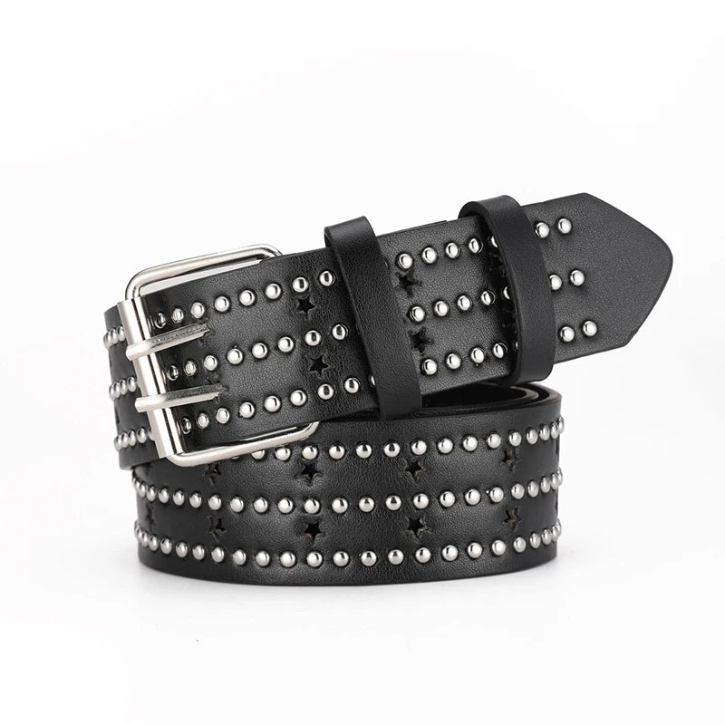 Fashion New Bronze Belt Metal Belt Men And Women Punk Hardware Jeans Belt Y2K Belt Designer Belt Women's BeltUniversal Box