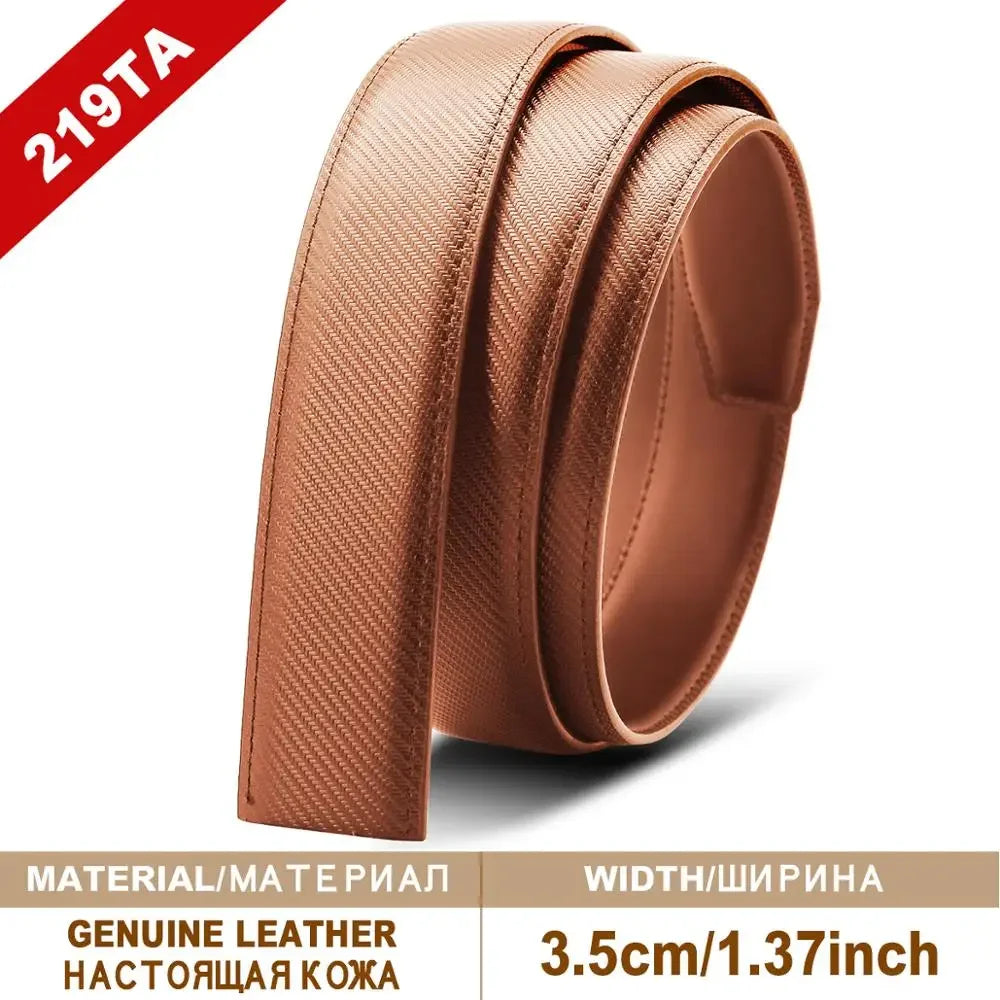 Men Belt Genuine Leather Belts Without Buckle Black Brown Men's Belts Without Buckle Cowskin  Luxury Belt  Cinturones Para Mujer