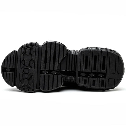 Men's Safety Shoes Protection And Elastic Safety Boots Fashionable Casual Shoes Breathable Odor Protection Men's Work Shoes