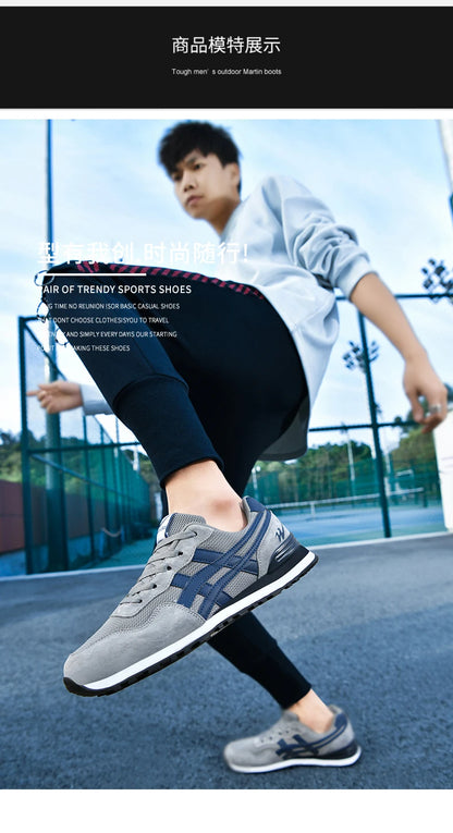 Double Star Training Walking Shoes, Breathable Mesh Sports Shoes, Versatile Fashion Trendy Men's Shoes