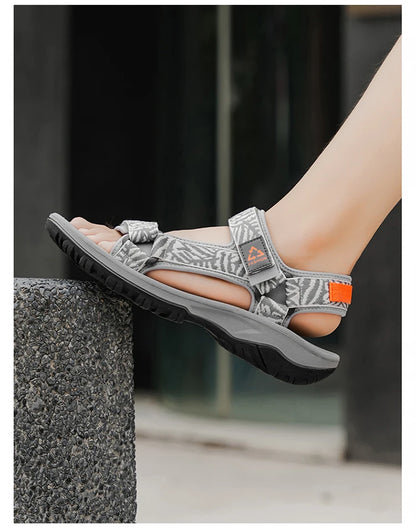 Men's Breathable Open-Toe Summer Sandals Lightweight Soft Sole Casual Beach Shoes for Outdoor Walking Non-Slip Size 40-45
