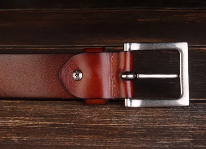 Studded Heavy Metal Style Belt Handmade Genuine Leather Punk Rock Style Men's Belt Cowhide Retro Tactical belt Jeans Belt