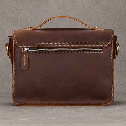 Luufan Crazy Horse Leather Men's Shoulder Bag Vintage Messenger Bags Men Male Small Travel Crossbody Bags Man Handbag Sling Bag