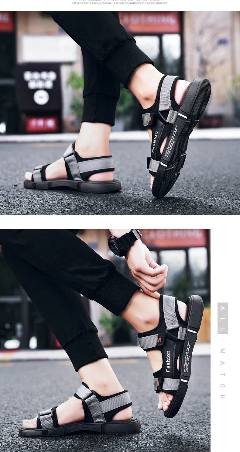 Men Sandals Summer Leisure Beach Holiday Sandals Men Shoes New Outdoor Sneakers Male Retro Comfortable Casual Sandals Men